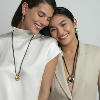 COLLAR VICEROY MUJER ACERO LARGO IP NEGRA