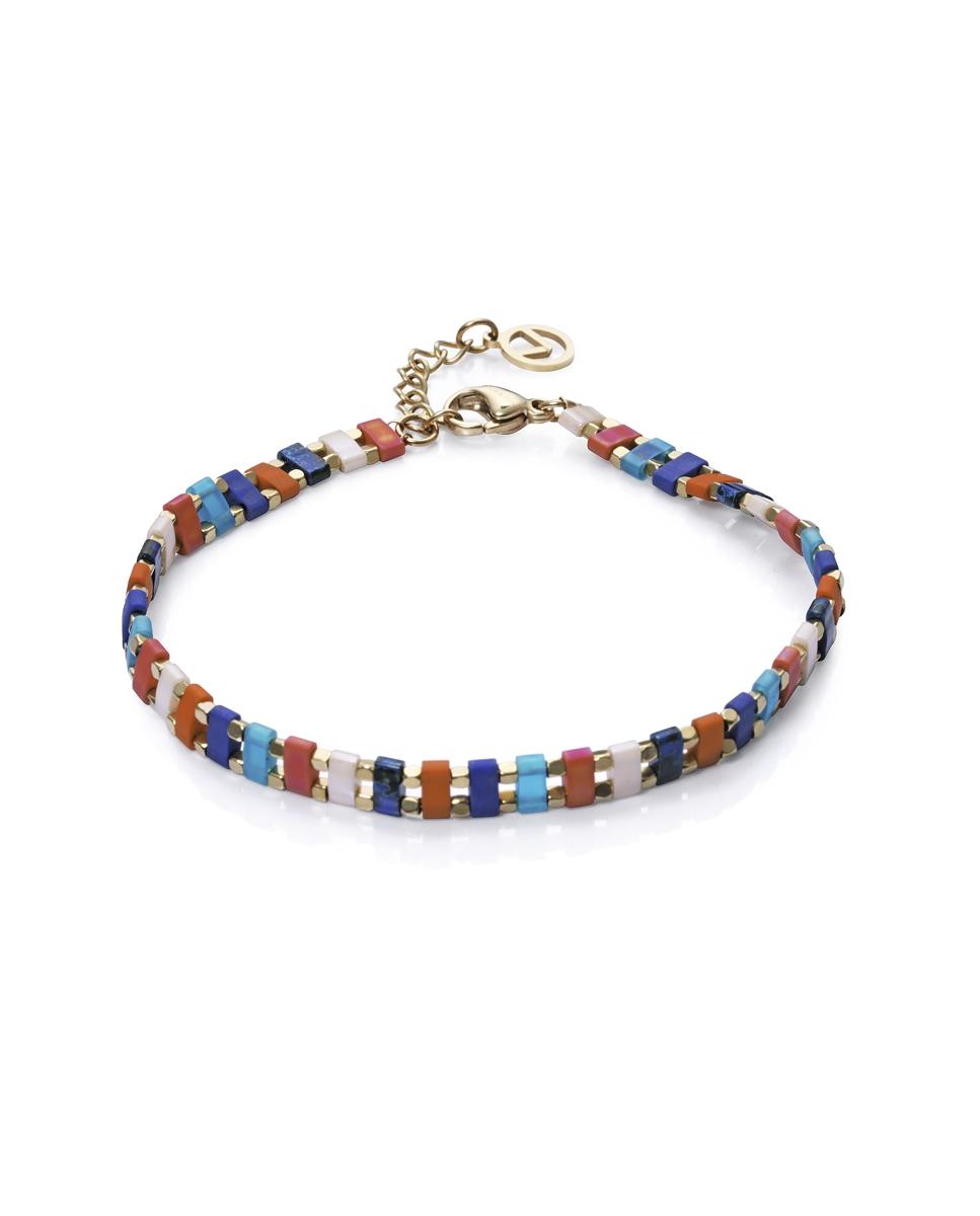 PULSERA VICEROY ACERO MUJER DORADA CRISTALES COLORES