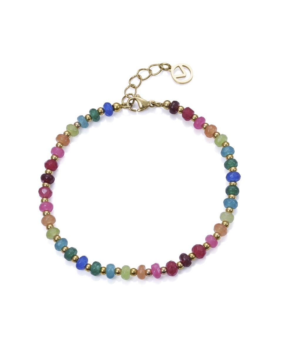 PULSERA VICEROY ACERO MUJER DORADA CRISTALES COLORES